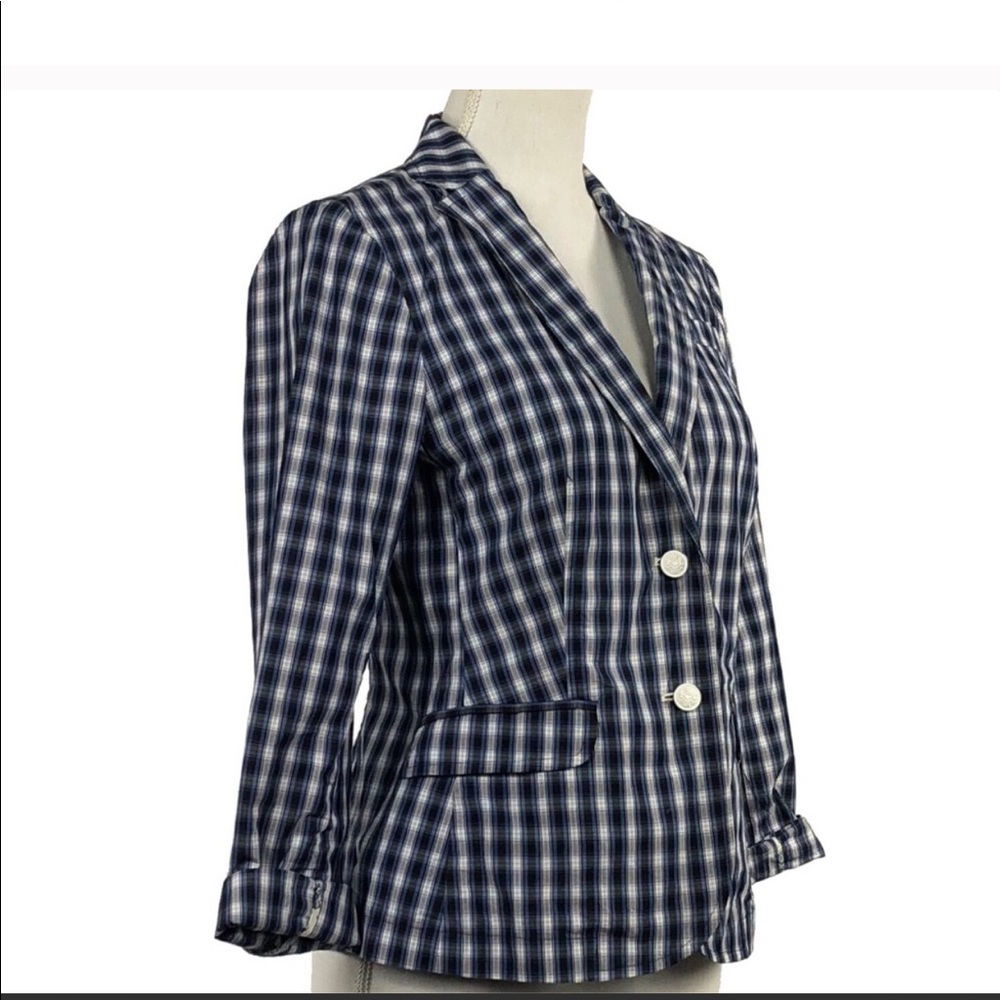 Banana Republic Plaid Shirt Jacket Blazer